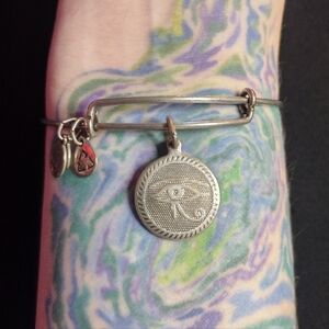 Alex And Ani Silver Evil Eye Charm Bracelet